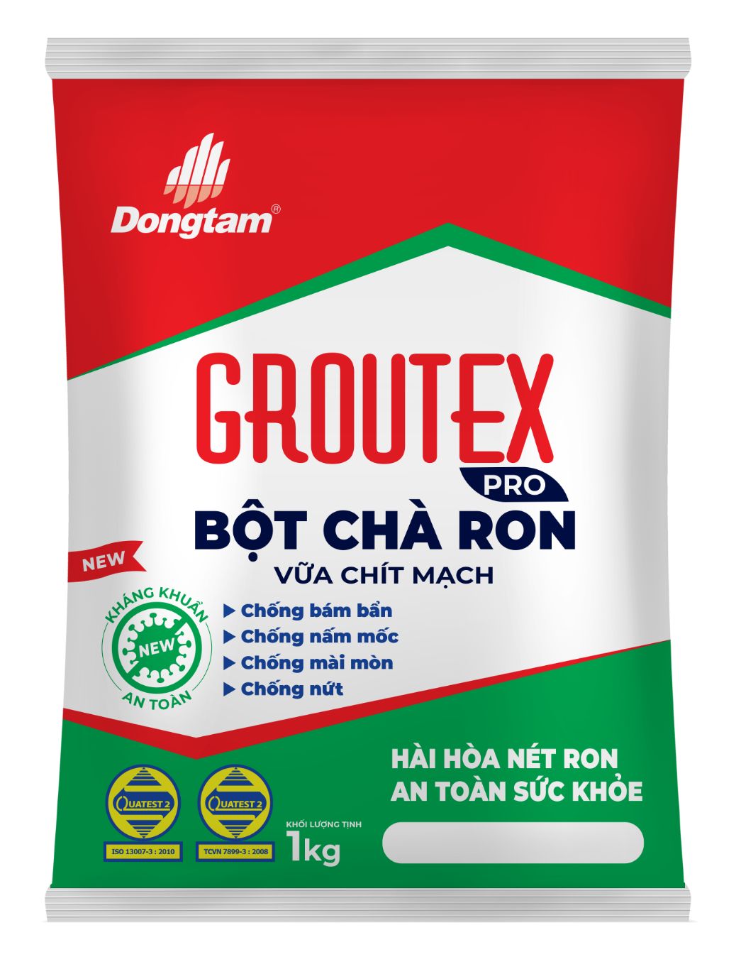 BỘT CHÀ RON CAO CẤP KHÁNG KHUẨN GROUTEX, 1KG