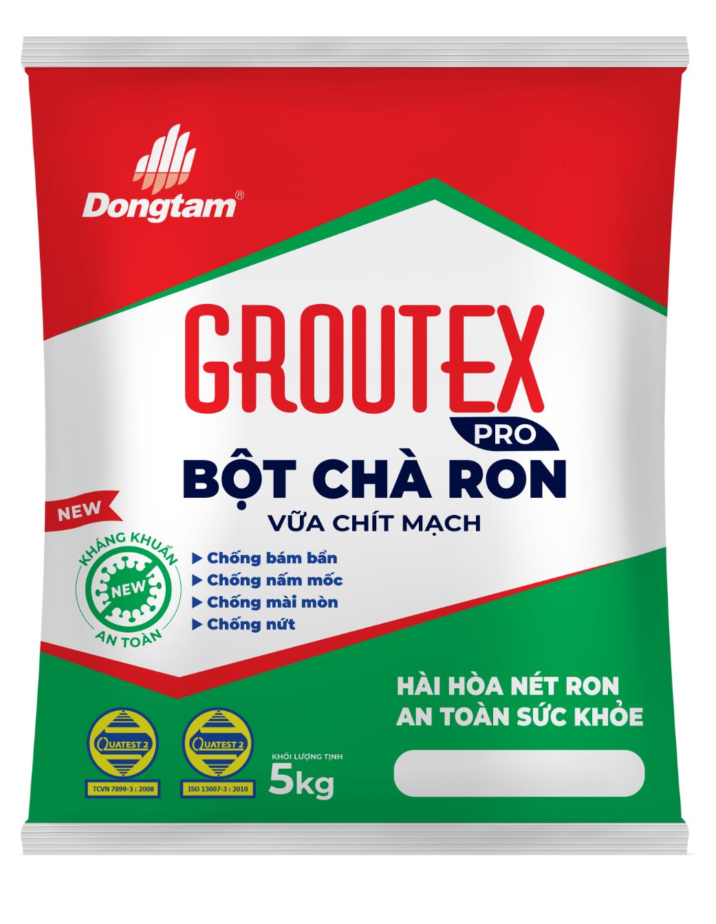 BỘT CHÀ RON CAO CẤP KHÁNG KHUẨN GROUTEX, 5KG